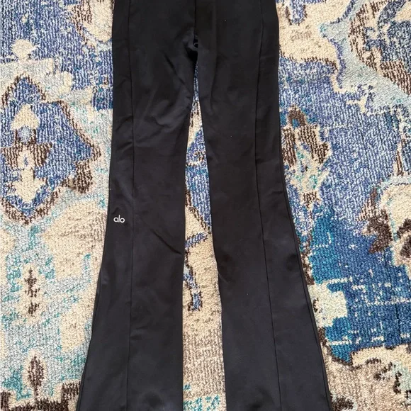 ALO - Black Zipper Flared Leg Pants - Picture 2 of 3